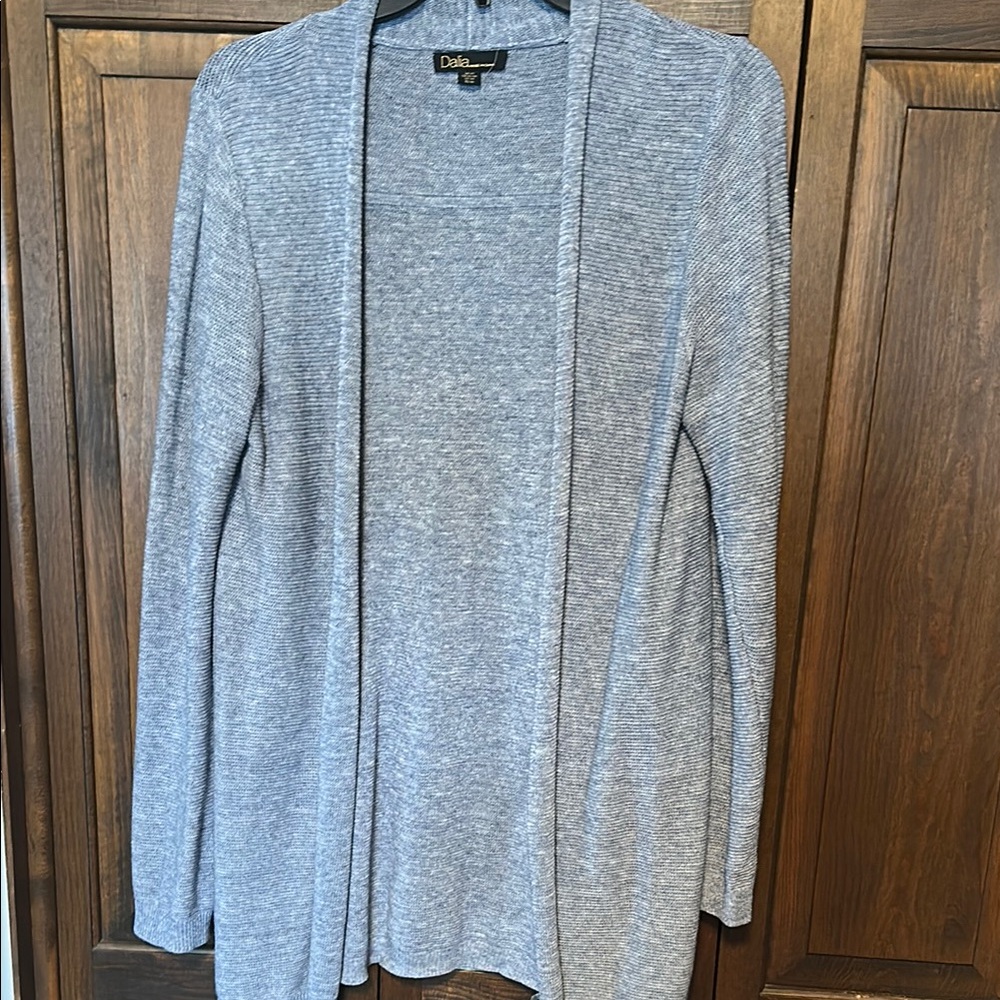 Women's blue long cardigan lightweight